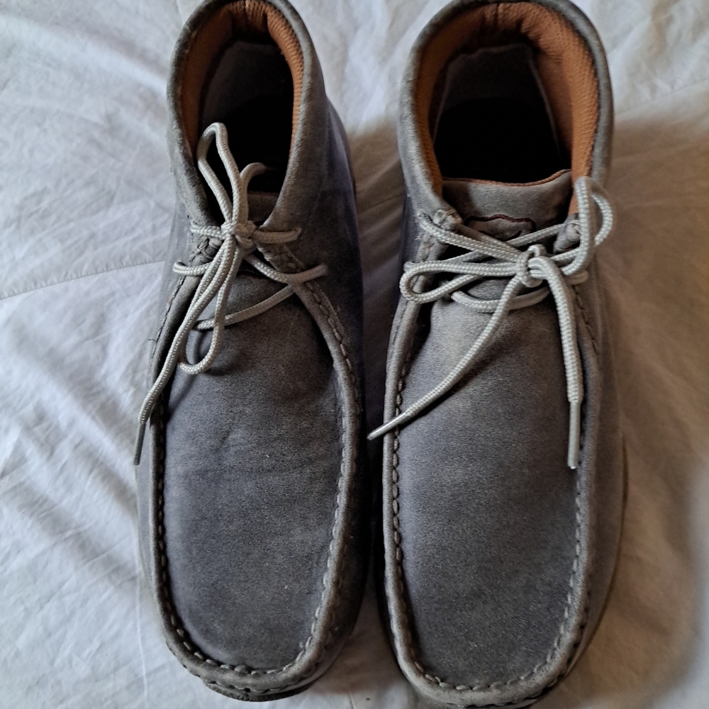 Twisted X Men's LaceUp Round Toe Driving Moc Grey 8.5 Likenew Condition